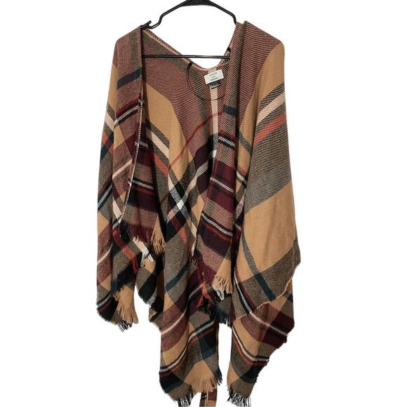 David & Young Wallace Plaid Tartan Women's Lagenlook One Size Acrylic Wrap - Picture 1 of 6